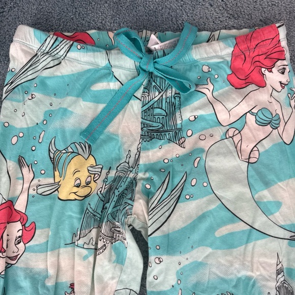 JUNIORS small - Disney Ariel Little Mermaid Fuzzy Pajama pants- SET OF 2 - Picture 4 of 10